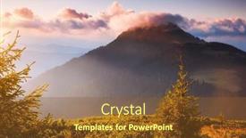  Presentation with awesome - Presentation design having splendid-view-of-mountain-peaks background and a tawny brown colored foreground