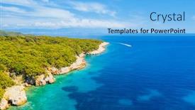  Presentation with lagoon - Colorful PPT theme enhanced with splendid-view-of-the-blue backdrop and a light blue colored foreground