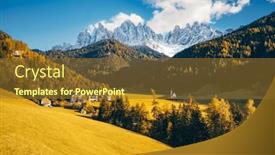  Presentation with europe - Presentation theme featuring splendid-view-of-the-valley and a tawny brown colored foreground