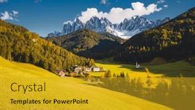  Presentation with europe - PPT theme enhanced with splendid-view-of-the-valley and a gold colored foreground