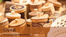  Presentation with birch bark - Amazing slide set having splice - handicrafts made of birch bark backdrop and a red colored foreground