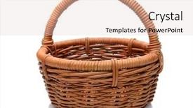  Presentation with wicker - Slide deck consisting of splice - round brown wicker basket background and a lemonade colored foreground