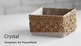 Presentation with internet of things home automation - Beautiful PPT theme featuring splice - wicker basket for home things backdrop and a  colored foreground