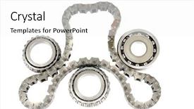  Presentation with automotive - PPT theme consisting of spline - automotive roller bearings and timing background and a white colored foreground