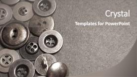  Presentation with silver - PPT layouts having spline - fashion metal button silver button background and a  colored foreground
