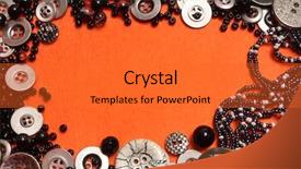  Presentation with orange 1950s - Amazing presentation theme having spline - fashionable beads and buttons backdrop and a red colored foreground