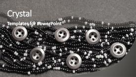  Presentation with bracelet beads - Slide deck enhanced with spline - fashionable beads and buttons background and a gray colored foreground