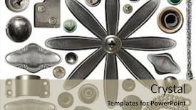  Presentation with metallic - PPT layouts enhanced with spline - metallic object background and a mint green colored foreground