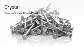  Presentation with nails - Beautiful slide deck featuring spline - nails on white bacground backdrop and a white colored foreground