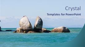  Presentation with new zealand - Slide deck enhanced with split-apple-rock-in-new background and a sky blue colored foreground
