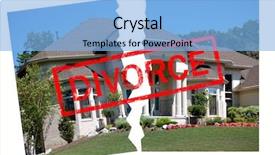  Presentation with divorce - Cool new PPT layouts with split coupling - divorce stamp on a torn backdrop and a light blue colored foreground