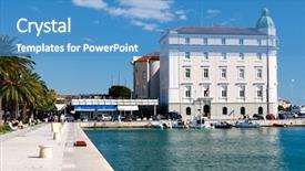  Presentation with croatia split - Amazing presentation theme having split croatia backdrop and a teal colored foreground