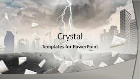  Presentation with road - Colorful presentation design enhanced with split in road mixed media backdrop and a lemonade colored foreground