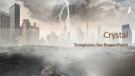  Presentation with road - Slides consisting of split in road mixed media background and a lemonade colored foreground