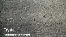  Presentation with asphalt - PPT theme with road split - old asphalt texture background and a gray colored foreground