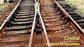  Presentation with rail - Audience pleasing presentation consisting of merging roads - rail ways backdrop and a tawny brown colored foreground