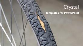  Presentation with rubber - Colorful theme enhanced with split-rubber-tread-with-cord backdrop and a gray colored foreground