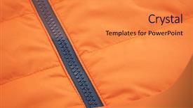  Presentation with orange and black backrgound - Audience pleasing slide deck consisting of split slide - orange waterproof textile with black backdrop and a  colored foreground