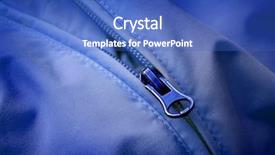  Presentation with sportswear - PPT theme featuring split slide - zipper on jacket for fashion background and a teal colored foreground
