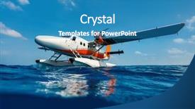  Presentation with underwater - Amazing presentation theme having split underwater photo of small backdrop and a teal colored foreground