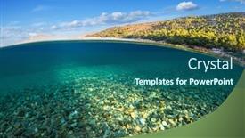  Presentation with pine trees - Presentation enhanced with split-view-half-underwater-view background and a ocean colored foreground