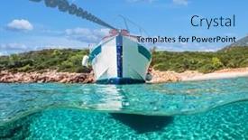  Presentation with underwater - Slide deck enhanced with split-view-half-underwater-view background and a light blue colored foreground