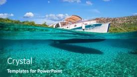  Presentation with underwater - Theme having split-view-half-underwater-view background and a ocean colored foreground