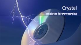  Presentation with information technologies - Presentation having spoilage - lightning and information technologies background and a  colored foreground