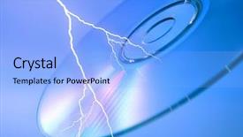  Presentation with information technologies - Audience pleasing presentation theme consisting of spoilage - lightning and information technologies backdrop and a light blue colored foreground