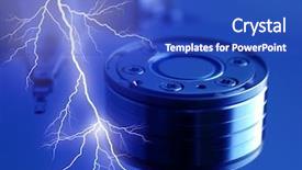  Presentation with information technologies - PPT theme featuring spoilage - lightning and information technologies background and a  colored foreground