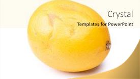  Presentation with lemon - Presentation theme featuring spoiled-lemon-isolated-on-white background and a blonde colored foreground