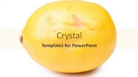  Presentation with lemon - Slide set consisting of spoiled-lemon-isolated-on-white background and a yellow colored foreground