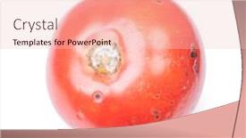 Presentation with fungus - Presentation design consisting of spoiled-tomato-isolated-on-white background and a lemonade colored foreground