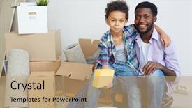  Presentation with custodial cleaning - Presentation consisting of sponge and his father cleaning background and a coral colored foreground