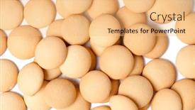  Presentation with biscuit - Audience pleasing presentation theme consisting of sponge-biscuit-on-white-background backdrop and a coral colored foreground