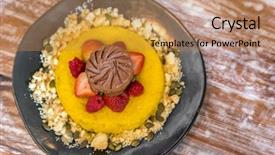  Presentation with ice cream cake - Cool new presentation design with sponge cake gelato ice cream backdrop and a gold colored foreground