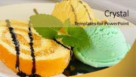  Presentation with ice cream cake - Presentation design consisting of lebanon flag with india flag 3d rendering background and a light blue colored foreground