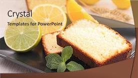  Presentation with cake - PPT theme having sponge cake background and a  colored foreground