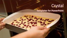  Presentation with baking cake - PPT theme featuring  background and a  colored foreground