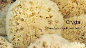  Presentation with market - PPT layouts enhanced with sponge on the market background and a yellow colored foreground