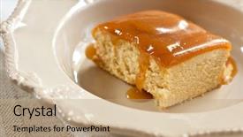  Presentation with pudding - Cool new presentation theme with spongecake - butterscotch pudding with melting butterscotch backdrop and a  colored foreground