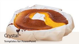  Presentation with baking cake - Beautiful PPT theme featuring spongecake - pao de lo the portuguese backdrop and a lemonade colored foreground