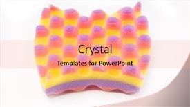  Presentation with sponges - Amazing theme having sponges for bathing backdrop and a coral colored foreground