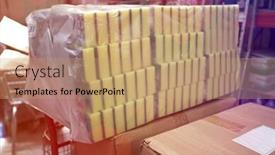  Presentation with sponges - Presentation theme with sponges in grocery store background and a coral colored foreground