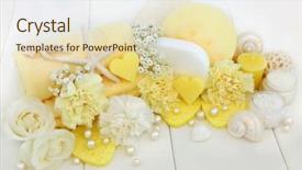  Presentation with cleansing - Slide deck enhanced with moisturising cream heart shaped soap background and a soft green colored foreground