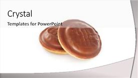  Presentation with biscuit - Colorful PPT layouts enhanced with spongy - chocolate biscuit backdrop and a white colored foreground