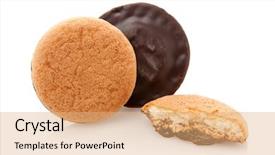  Presentation with cookies - Theme with corporate sustainability reporting - green grass stair on white background and a cool aqua colored foreground