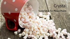  Presentation with mini project for eco friendly food packagin - Cool new PPT layouts with spongy - mini marshmallows in red mug backdrop and a mint green colored foreground