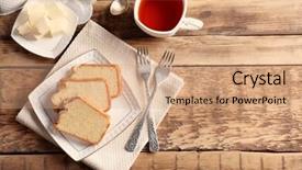  Presentation with butter - Colorful theme enhanced with spongy - plate with delicious sliced butter backdrop and a coral colored foreground