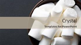  Presentation with black white program - Audience pleasing presentation consisting of spongy - white marshmallows on black background backdrop and a mint green colored foreground